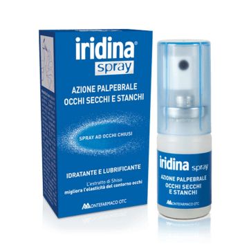 SPRAY Occhi secchi e stanchi 10 ml | Soluzione oftalmica idratante e lubrificante | IRIDINA