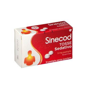 Sinecod Tosse Sedativo | 18 Pastiglie aroma menta 5 mg Sinecod Tosse Sedativo | 18 Pastiglie aroma menta 5 mg