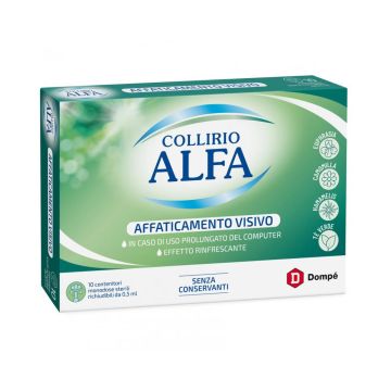 Affaticamento Visivo 10 fiale | Gocce oculari rinfrescanti | COLLIRIO ALFA