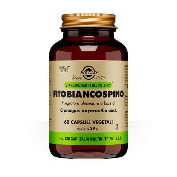 FITOBIANCOSPINO 60 capsule | Integratore apparato cardiovascolare | SOLGAR FITOBIANCOSPINO 60 capsule | Integratore apparato cardiovascolare | SOLGAR