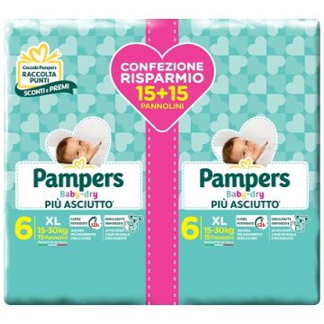 Baby Dry Più Asciutto - Bipack| Pannolini 2 conf da13 pz - tg XL | PAMPERS