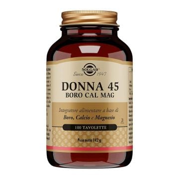 Donna 45 Boro Cal Mag 100 tavolette | Integratore per il benessere femminile | SOLGAR