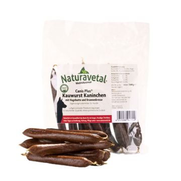 Salsiccia Di Coniglio 200g | Snack rosa canina e crescione cod.4154 | NATURAVETAL - Canis Plus