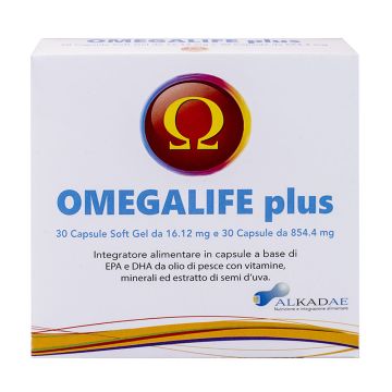 OMEGALIFE PLUS 30+30 Capsule | Integratore di EPA e DHA | ALKADAE OMEGALIFE PLUS 30+30 Capsule | Integratore di EPA e DHA | ALKADAE