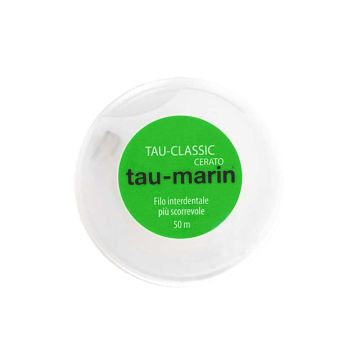 Tau Classic Cerato 50 mt | Filo interdentale cerato gusto menta | TAUMARIN