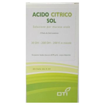 Acido Alfachetoglutarico | Soluzione omeopatica uso orale 20 fiale 2 ml | OTI
