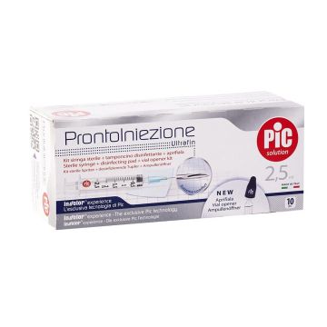 Siringa monouso sterile 2,5 ml  1 pz | Con ago montato gauge 23 | PIC