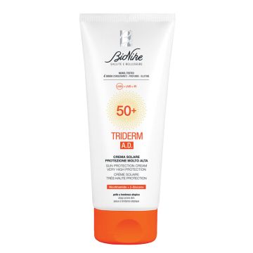 Triderm Ad Crema Solare Spf50+ 200 ml | Protezione molto alta pelli sensibili o a tendenza atopica | BIOKINE