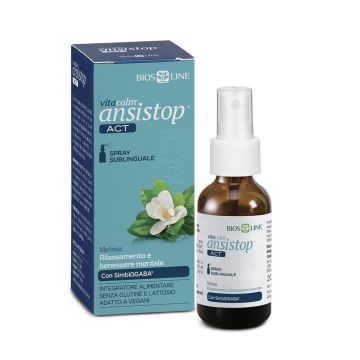 Ansistop Spray Act 20ml | Spray sublinguale rilassante | BIOS LINE Vitacalm 