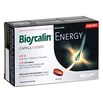 Integratore Capelli Uomo 30 Compresse | Trattamento anticaduta | BIOSCALIN Energy