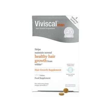 VIVISCAL UOMO 180 Tavolette | Integratore per la crescita dei capelli
