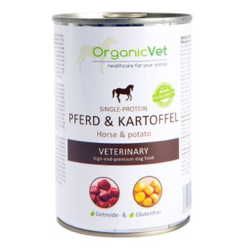 PFERD & KARTOFFEL 400 g | Cibo umido a base di cavallo e patate per CANI | ORGANIC VET PFERD & KARTOFFEL 400 g | Cibo umido a base di cavallo e patate per CANI | ORGANIC VET
