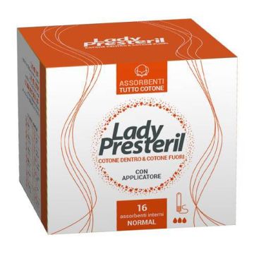 Assorbenti interni normali 16 pz | Assorbenti interni puro cotone | LADY PRESTERIL