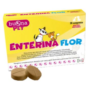 Enterina Flor 20cpr | Rimedio flora intestinale cane gatto | BUONA PET