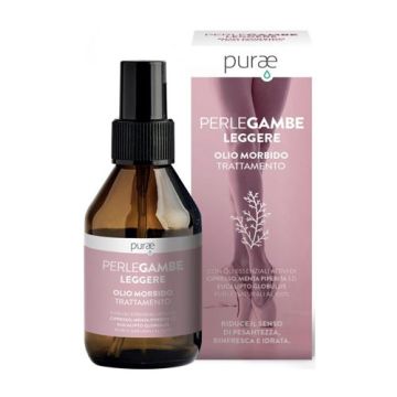 Purae Perlegambe Leggere 100 ml | Olio morbido tonificante gambe | PURAE