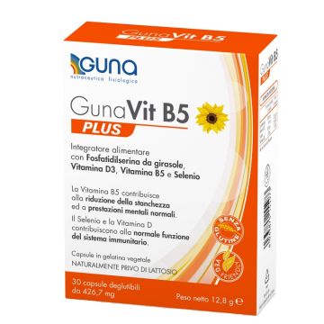 Gunavit B5 Plus 30cps | integratore D3, B5  e selenio | GUNA