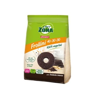 FROLLINI 40-30-30 CIOCCOLATO FONDENTE | Biscotti al Cioccolato Fondente intenso 250 g | ENERZONA