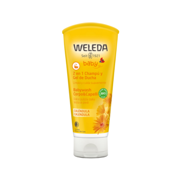 Babywash Corpo&Capelli 200 ml | Emulsione detergente alla Calendula | WELEDA Baby