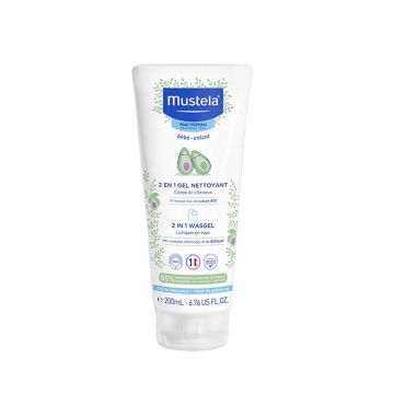 2 in 1 Gel Nettoyant 200ml | Detersiome delicata | MUSTELA