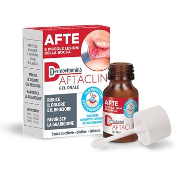 Dermovitamina Aftaclin Gel Orale 7 ml | Rimedio per afte in gel | DERMOVITAMINA