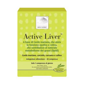 ACTIVE LIVER 30 cpr | Integratore depurazione fegato | NEW NORDIC