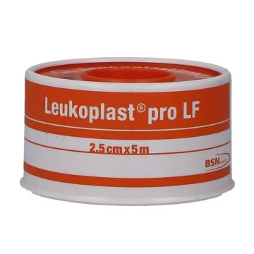 LEUKOPLAST PRO LF 2,5 cm x 5 m | Cerotto a rocchetto in tela bianca | LEUKOMED