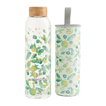 Bottiglia vetro clean 600 ml | Bottiglia in vetro borosilicato | WATERDROP