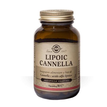 Lipoic Cannella 60 cps vegetali | Integratore Metabolismo | SOLGAR Lipoic Cannella 60 cps vegetali | Integratore Metabolismo | SOLGAR