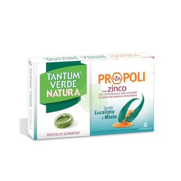 Tantum Verde Natura Eucalipto e Miele | 15 pastiglie gommose per il mal di gola | ANGELINI