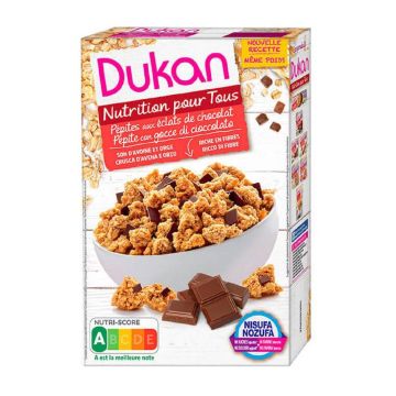 Pepite con gocce di cioccolato 350 g | Snack con crusca di avena | DIETA DUKAN