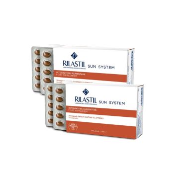 Sun System - Integratore Solare Alimenatre | Bipack 30+30 capsule | RILASTIL