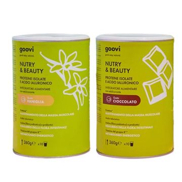 Nutry&Beauty 260g | Proteine isolate e acido ialuronico - vari gusti | GOOVI By Hunziker