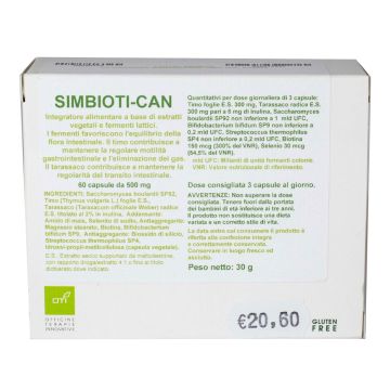 Simbioti CAN 60 capsule | Integratore Benessere Intestinale | OTI