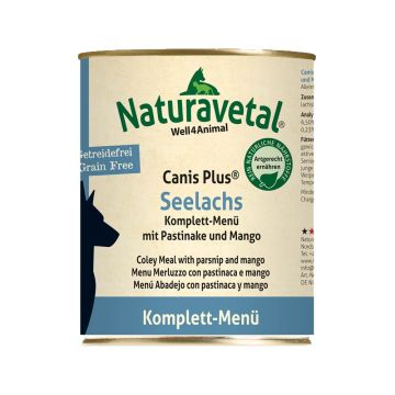 Menu Seelachs 800 g | Merluzzo, pastinaca e mango | NATURAVETAL - Canis Plus