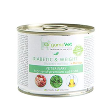 DIABETIC & WEIGHT+ MORINGA 200 g | Cibo umido per GATTI con diabete | ORGANIC VET DIABETIC & WEIGHT+ MORINGA 200 g | Cibo umido per GATTI con diabete | ORGANIC VET