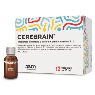 Cerebrain 12 flaconcini 10ml | Integratore colina | DAMOR