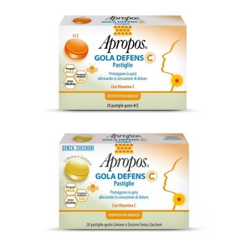 Gola Defens C 20 pastiglie | Protettivo e lenitivo del mal di gola | APROPOS
