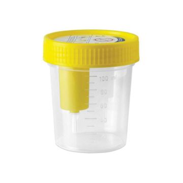 Raccoglitore Urina Linea F 100 ml | Raccoglitore sterile urine con provetta | ANGELINI