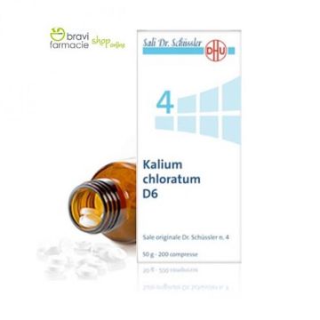 4 Kalium Chloratum D6 | Clorato di Potassio 200 Cpr | SCHWABE Sali Dr.Schussler