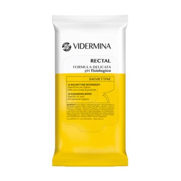Rectal Salviette 15 pezzi | Salviettine igiene intima anale | VIDERMINA