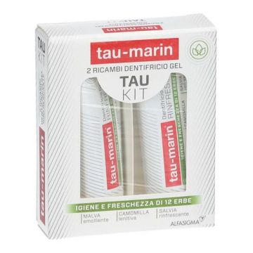 KIT Dentifricio gel rinfrescante 2x20 ml | 2 ricambi igiene freschezza | TAU-MARIN