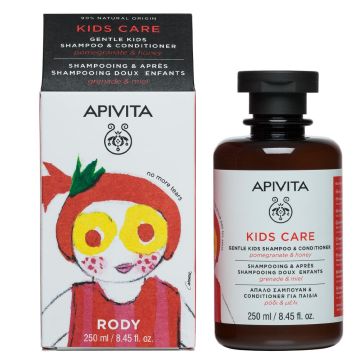 Shampoo e Balsamo 250 ml | Naturale, al melograno e miele | APIVITA Natural Kids