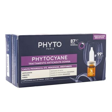 Phytocyane caduta progressiva donna 5ml x 12 fiale |Trattamento anticaduta senza risciacquo | PHYTO