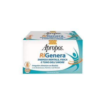 RiGenera Energia 10 flaconcini | Integratore stanchezza mentale e fisica | APROPOS
