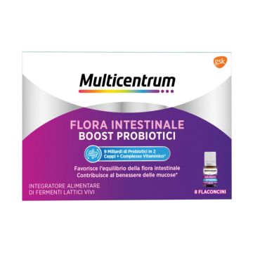 Flora intestinale 8 flac. | Boost di probiotici | MULTICENTRUM Flora intestinale 8 flac. | Boost di probiotici | MULTICENTRUM