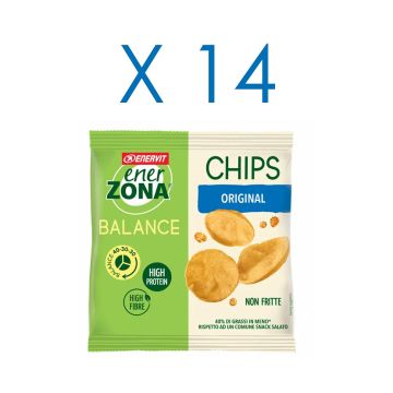 CHIPS 40-30-30 CLASSICO BOX | Patatine gusto Classico Box 14 pz | ENERZONA
