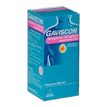 GAVISCON 500 mg/10 ml + 267 mg/10 ml | Sospensione orale - Flacone 200 ml GAVISCON 500 mg/10 ml + 267 mg/10 ml | Sospensione orale - Flacone 200 ml