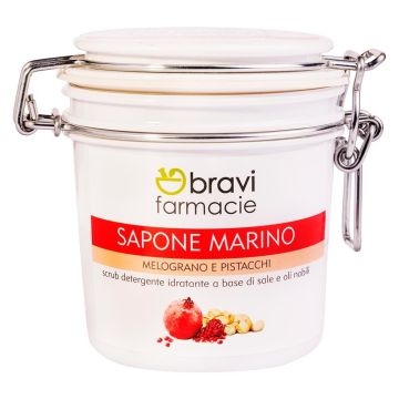 Sapone Marino - Scrub Melograno Pistacchi | Idratante corpo 350ml | BRAVI LAB