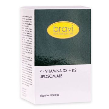 P - VITAMINA D3+K2 LIPOSOMIALE 20 stick | Integratore per le ossa | BRAVI