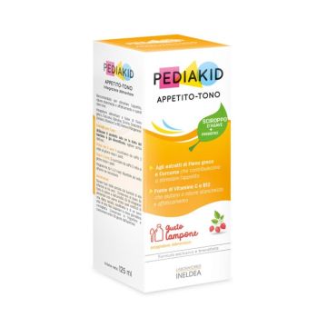 Appetito/ tono sciroppo 125 ml | Integratore appetito e vitalità bambini | PEDIAKID